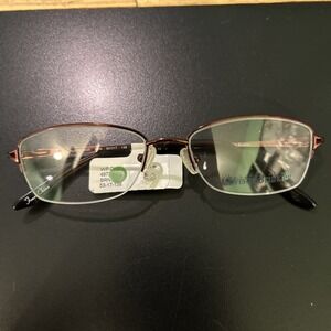 Christie Brinkley Auspicious EyeglassFrames Women's Brown Half Rim 53-17-138 NWT